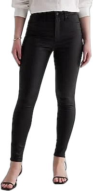 Express Women's High Waisted Coated Skinny Jeans