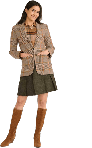 Pendleton Women's Davis Glen Plaid Wool Blazer Jacket