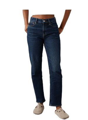 Ae Stretch Super High-Waisted Ankle Straight Jean