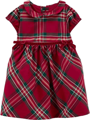 Carter's Baby Girl Plaid Christmas Dress