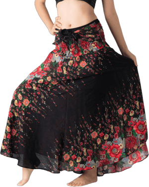 Women's Maxi Boho Floral Print Skirt