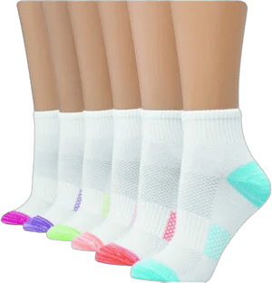 Hanes Women's 6-Pack Lightweight Breathable Ankle Socks