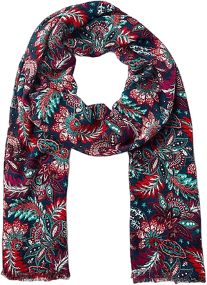 Loft Paisley Scarf Emerald Essence Women's