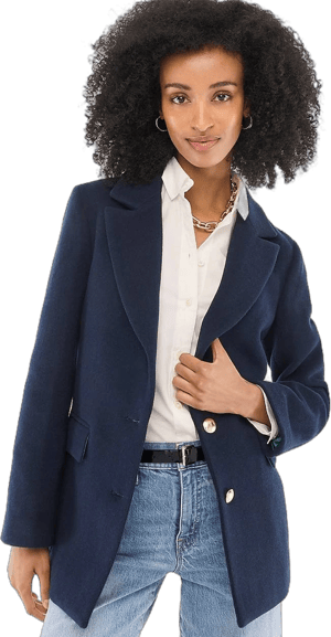 J.Crew Women's Wool-Blend Blazer-Coat