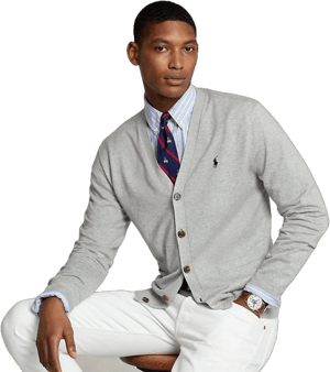 Ralph Lauren Men's Cotton V-Neck Cardigan