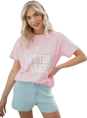 Pink Lily Oversized Graphic Tee