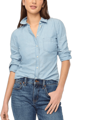 J.Crew Women's Signature Fit Chambray Shirt