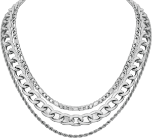 Sacina Goth Chunky Silver-Tone Choker Necklace