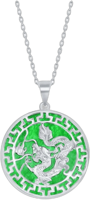 Simona Women's Sterling Silver Dragon Pendant Necklace