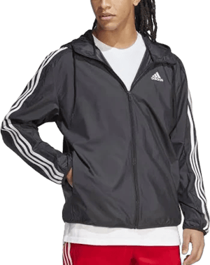 adidas Men's Essentials Woven 3-Stripes Windbreaker