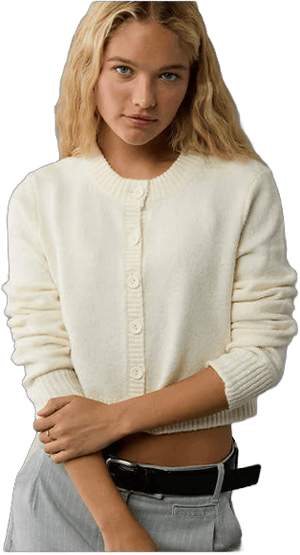 AE Whoa So Soft Easy Crew Neck Cardigan Women's