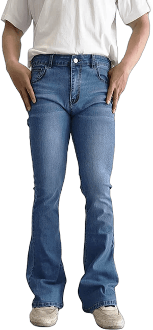 Haorun Men Corduroy Bell Bottom Flares Pants Slim Fit 60s 70s Vintage Bootcut Trousers