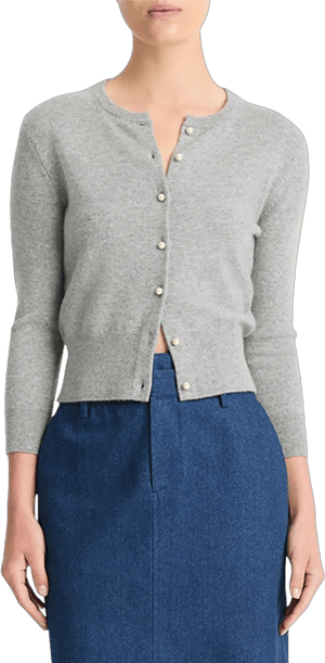 Vince Women's Pearl Button Wool & Cashmere-Blend Cardigan