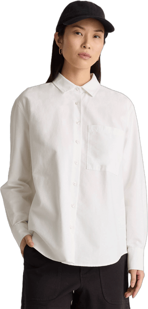 Quince Women's Relaxed Organic Cotton Oxford Shirt