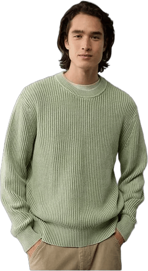 Ae Shaker Stitch Crew Neck Sweater