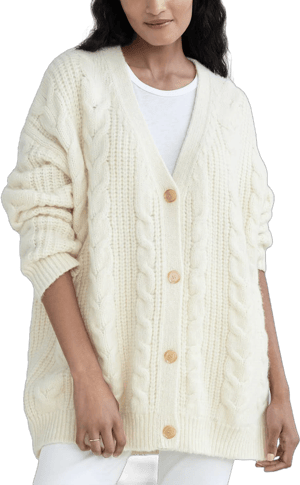 Jenni Kayne Women's Cable Cocoon Cardigan Sweater