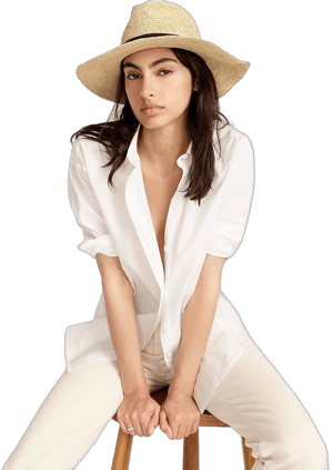 J.Crew Women's Wide-Brim Packable Straw Hat