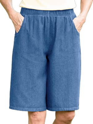 Vermont Country Store Women's Denim Walking Shorts