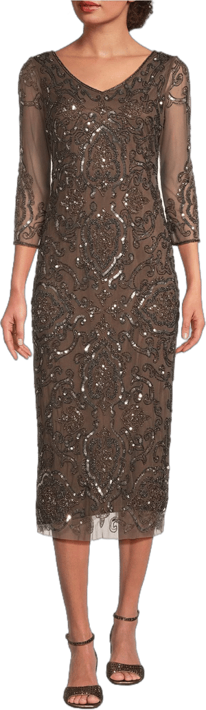 Pisarro Nights Women's Sequin & Beaded Cocktail Sheath Dress