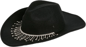 Steve Madden Women's Rhinestone Fringe Cowboy Hat