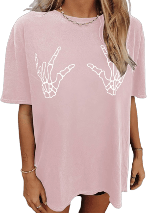 Avanova Women's Oversized Loose Fit Graphic Letter Print Tee