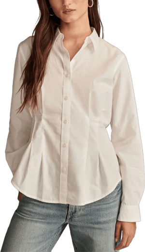 Lucky Brand Women's Peplum Button-Up Shirt