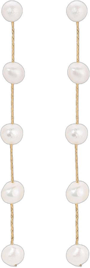 Ettika Dripping Pearl Delicate Drop Earrings