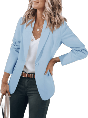 Women's Casual Open Front Long Sleeve Blazer