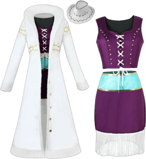 Ayumu One Piece Nico Robin Cosplay Costume Set