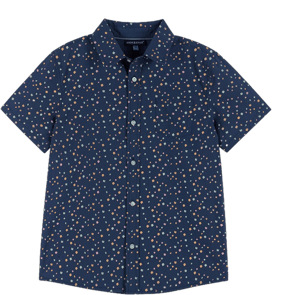 Andy & Evan Kids Navy Floral Print Buttondown Shirt