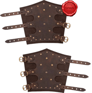 Fantasy Assassin Handcrafted Genuine Leather Bracers