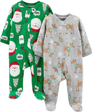 Simple Joys by Carter's Kids' Holiday Fleece Footed Sleep and Play