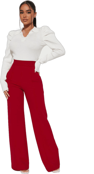 Fashion Nova Petite Victoria High-Waisted Dress Pants