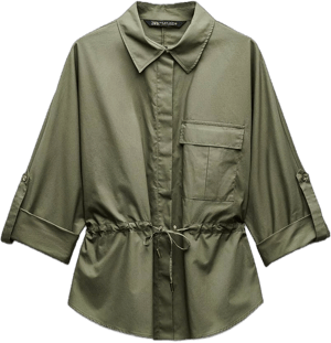 Zara Women's Poplin Safari Shirt