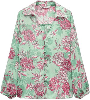 Zara Women's Floral Print Shirt