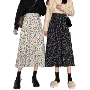 Mikiko Floral A-Line Midi Skirt