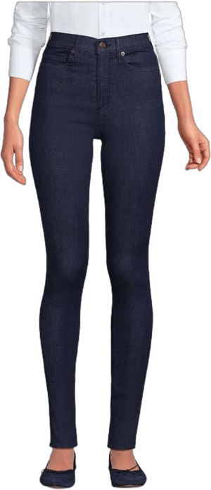 Lands' End Women's High-Rise Stretch Denim Skinny Jeans