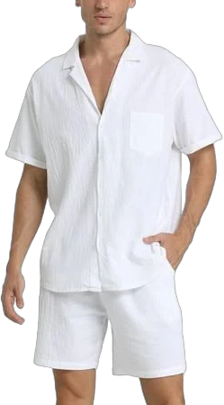 Men's Linen Button-Down Shirt