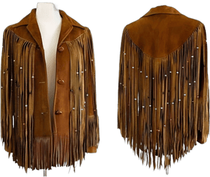 Vintage Fringe Suede Leather Jacket