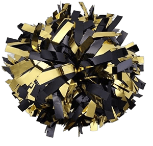 ICObuty Metallic Cheerleader Cheerleading Pom Poms 6 inch 1 Pair Gold