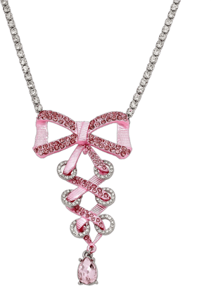 Betsey Johnson Women's Fancy Bow Corset Pendant Necklace