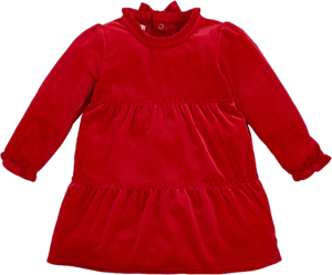 Mud Pie Baby Girls Velvet Bow Dress