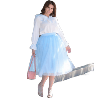 Stella Baby Blue Tulle Skirt