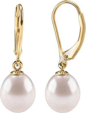 PAVOI Freshwater Cultured Pearl Earrings Leverback Dangle Studs