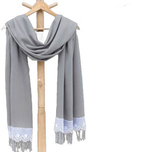 Pashmina Shawl French Lace Border