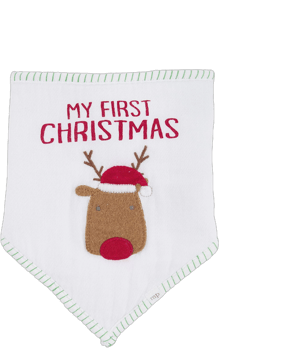 Mud Pie Kids Reindeer My First Christmas Bib