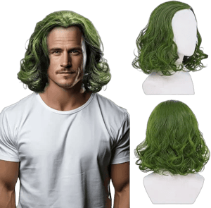 Joker Cosplay Green Wig For Men & Women - Perfect For Joker Costume &