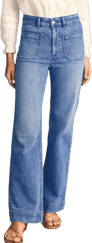 Women's High-Waisted Stretchy Wide Leg Jeans