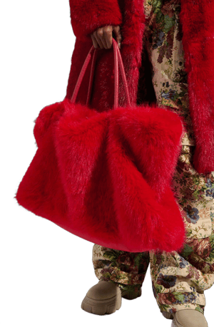 Akira Look at Me Now Faux Fur Tote