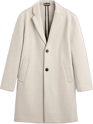 Zara Men's Wool Blend Coat